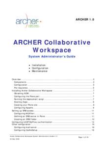 Archer General Documentation Template