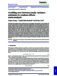 Research Article Received 1 July 2012, Accepted 18 MarchPublished online 13 May 2013 in Wiley Online Library
