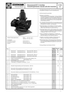 Industrieschaltgeräte  Steuerstand KST 15 drehbar Verstellmöglichkeiten manuell und/oder motorisch