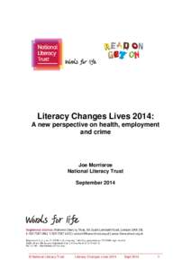 Microsoft Word - Literacy changes lives[removed]a new perspective on health, employment and crime. MASTER.doc