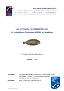 MSC SUSTAINABLE FISHERIES CERTIFICATION