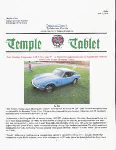 June June 5,2010 Chapter of the Vintage Triumph Register Website:http://www.vtr.org