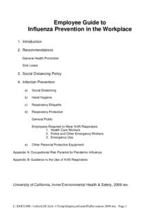 Microsoft Word - EmployeeGuideFluPrevention 2009.doc