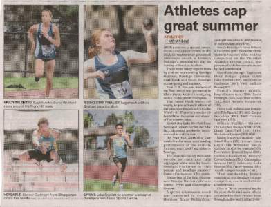 Athletes cap great summer ATHLETICS BY NATHAN ~ DOLE