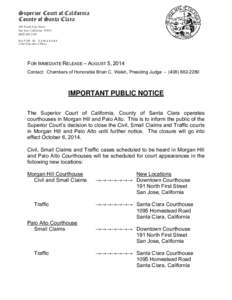Microsoft Word - Press Release Courtroom Closures.doc