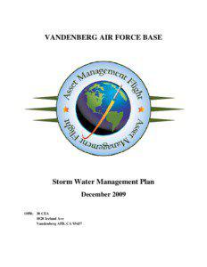Environmental soil science / Environment / Spaceports / Vandenberg Air Force Base / Stormwater / Surface runoff / Clean Water Act / California State Water Resources Control Board / Water pollution / California / Earth