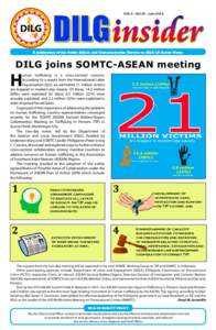 VOL.4 - NO.25 - JuneA publication of the Public Affairs and Communication Service on DILG LG Sector News DILG joins SOMTC-ASEAN meeting