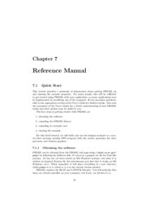 Chapter 7  Reference Manual 7.1  Quick Start
