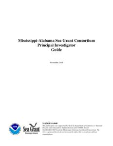 Mississippi-Alabama Sea Grant Consortium Principal Investigator Guide NovemberMASGP