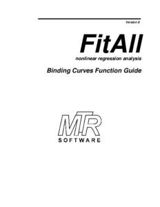 Version 8  FitAll nonlinear regression analysis