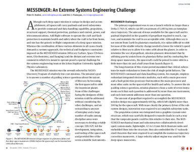SPECIAL FEATURE  MESSENGER: An Extreme Systems Engineering Challenge