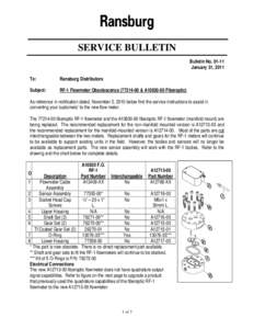 Microsoft Word - RF-1 Flowmeter Obsolescence Serv Bulletin[removed]docx