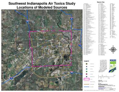 Source Key  Southwest Indianapolis Air Toxics Study Locations of Modeled Sources P78