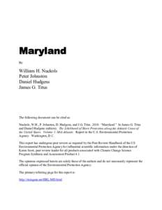Maryland By William H. Nuckols Peter Johnston Daniel Hudgens