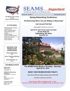 SEAMS.....Important The Bi-Monthly Newsletter of the SEAMS Association Volume XL, Number 1…………….........................................................January/FebruaryThe National Association