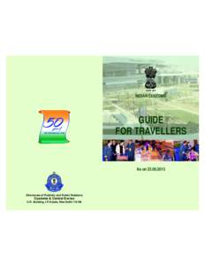 INDIAN CUSTOMS  GUIDE FOR TRAVELLERS  As on