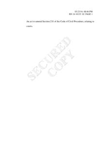 :46 PM RNPAGE 1 An act to amend Section 231 of the Code of Civil Procedure, relating to  SE