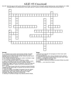 GLE #27 Crossword GLE #27. Describe ways by which public policies are formed, including the role of lobbyists, special interest groups, and constituents (C-1A-M8) Copyright 2009 by Paul Blankenship. Some rights reserved.
