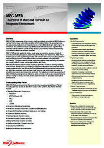 MSC.Software Data Sheet Engineering Products MSC AFEA™