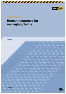 External Guideline #14  Human resources for managing claims  Version 6