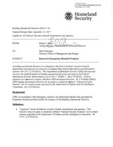 Acting Secn:tar.1·  LS. Department of Homeland Security Washington, DC 20528