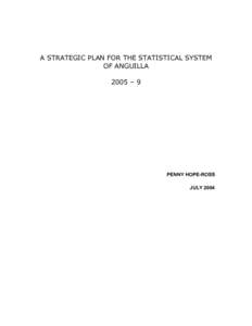 A STRATEGIC PLAN FOR THE STATISTICAL SYSTEM OF ANGUILLA