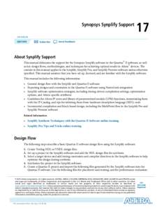 Synopsys Synplify Support