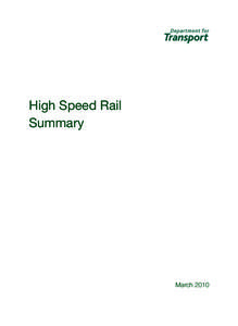 High Speed Rail - Summary