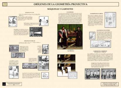 ORÍGENES DE LA GEOMETRÍA PROYECTIVA  Hexagrama MÁQUINAS Y GABINETES ANAMORFOSIS