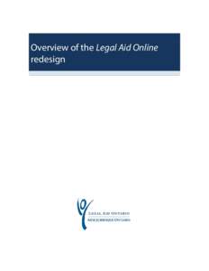 Overview of the Legal Aid Online redesign