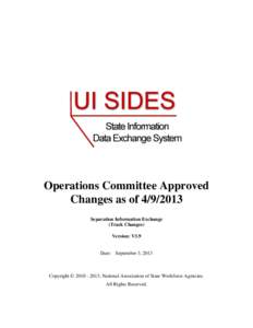 Operations Committee Approved Changes as of[removed]Separation Information Exchange (Track Changes) Version: V3.9