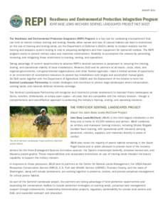 JANUARY[removed]REPI Readiness and Environmental Protection Integration Program JOINT BASE LEWIS-MCCHORD SENTINEL LANDSCAPES PROJECT FACT SHEET