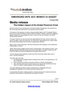 Microsoft Word - MR The hidden impact of the Global Financial Crisis _2_.doc