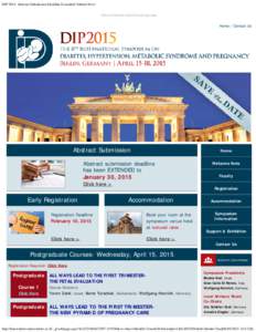 DIP 2015: Abstract Submission Deadline Extended! Submit Now! #OpenTheMail# #clickIfCantSeeLong# Home | Contact Us  Abstract Submission