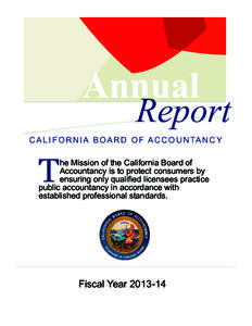 2014 Annual Report - California Board of Accountancy
