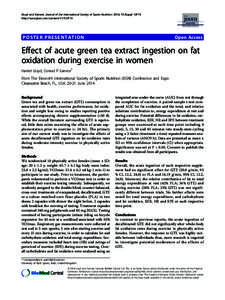 Lloyd and Earnest Journal of the International Society of Sports Nutrition 2014, 11(Suppl 1):P15 http://www.jissn.com/content/11/S1/P15 POSTER PRESENTATION  Open Access