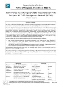 European Aviation Safety Agency  Notice of Proposed AmendmentPerformance-Based Navigation (PBN) implementation in the European Air Traffic Management Network (EATMN) RMT.0639 — 