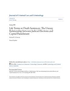 Journal of Criminal Law and Criminology Volume 92 Issue 3 Spring Article 3