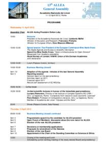 Palazzo Corsini / Piero Boitani / Neelie Kroes / Accademia / Italy / Europe / Politics of the Netherlands / Accademia dei Lincei / Science and technology in Italy