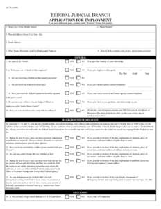 Judicial Branch Application for Employment
