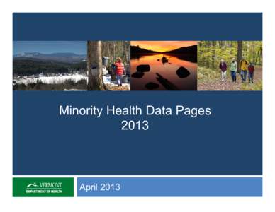 Minority Health Data Pages 2013