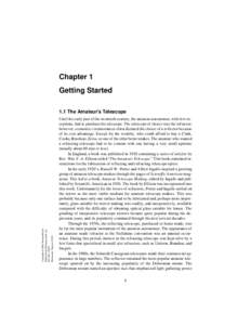 Chapter 1 Getting Started Copyright © 2006 Norman Remer Published by Willmann-Bell, Inc. P.O. Box 35025