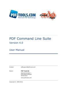 PDF Command Line Suite, User Manual