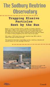 Sudbury Neutrino Observatory / Neutrino / Solar neutrino / Raymond Davis /  Jr. / Solar neutrino problem / Homestake experiment / Physics / Neutrinos / Neutrino astronomy