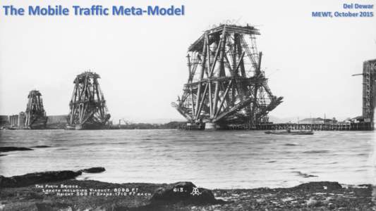 The	
  Mobile	
  Traffic	
  Meta-­‐Model  Del	
  Dewar MEWT,	
  October	
  2015  Model	
  1 – Mobile	
  Network	
  Architecture	
  -­‐ GSM to	
  GPRS to	
  UMTS