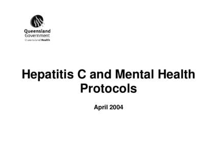 Hepatitis C and Mental Health Protocols