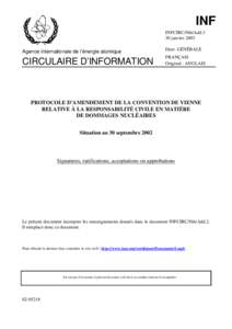 INFCIRC/566/Add.3 - Protocol to Amend the Vienna Convention on Civil Liability for Nuclear Damage - French