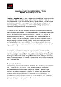    	
   GSMA ANUNCIA DETALHES DO PRIMEIRO EVENTO MOBILE 360 NA AMÉRICA LATINA