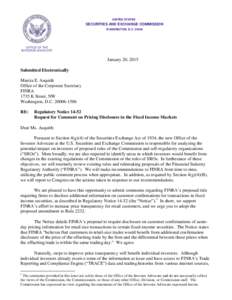 Comment Letter to FINRA from SEC Office of Investor Advocate