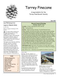 Torrey Pinecone A news bulletin for the Torrey Pines Docent Society June 2013